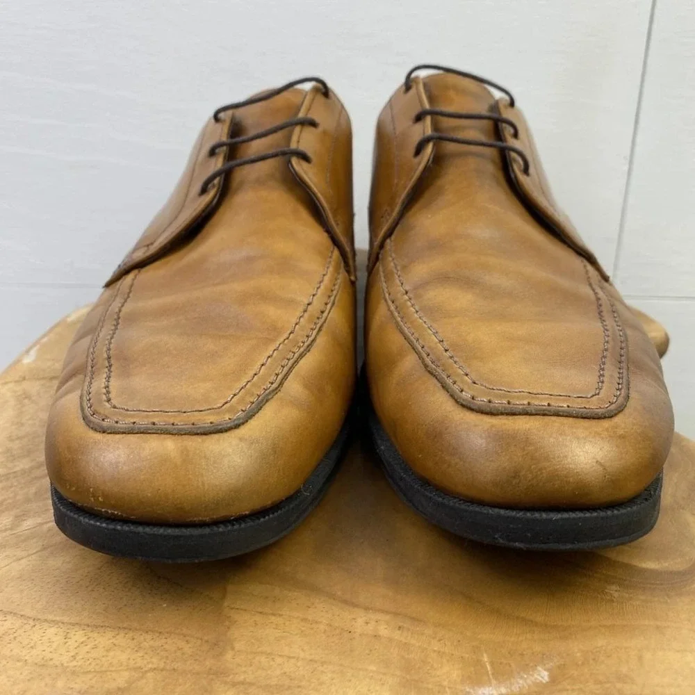 Allen Edmond Santa Monica Shoes 8.5D Brown Leather Derby Bluchers Bicycle Toe